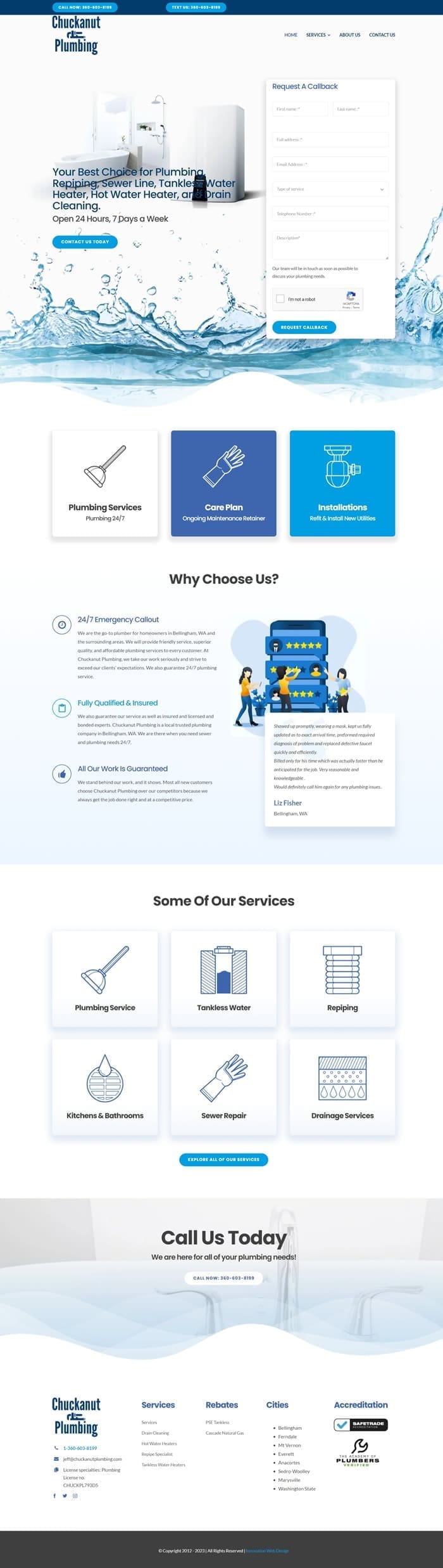 Plumbing web design